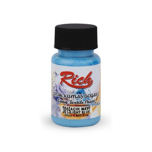 Peinture de tissu opaque 50 cc bleu clair