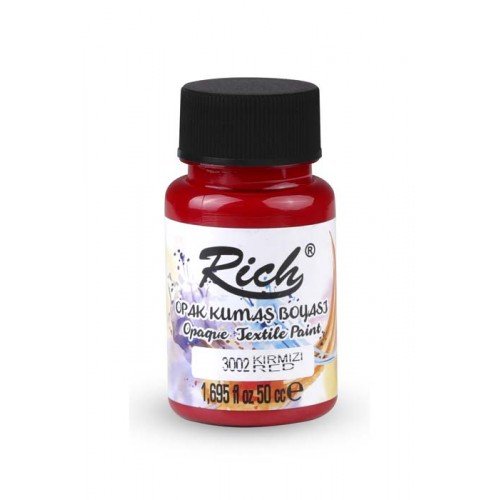 Peinture de tissu opaque 50 cc rouge