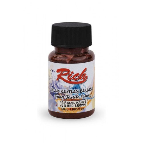 Peinture en tissu opaque 50 cc café rouge